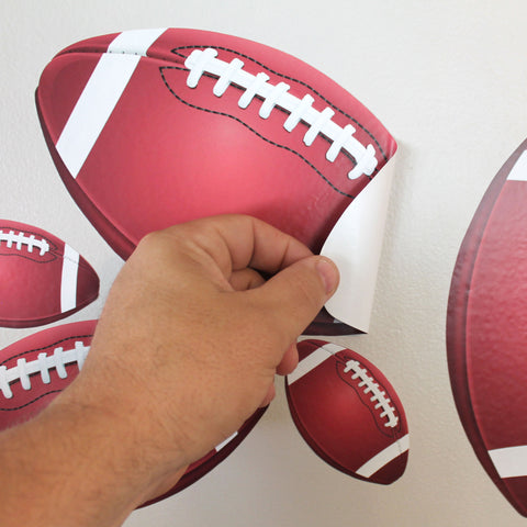 Football Wall Stickers, Qty 23, Football Peel and Stick Wall Graphics, 0566