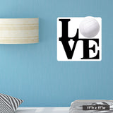 Volleyball Love Wall Sticker, 11"h x 11"w