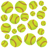 Softball Wall Stickers, Qty 22, Softball Peel and Stick Wall Graphics, 0592