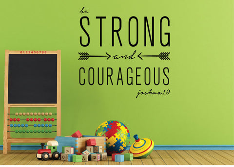 Be strong and courageous. - 0161 - Home Decor - Wall Decor - Joshua - Bible - Quote